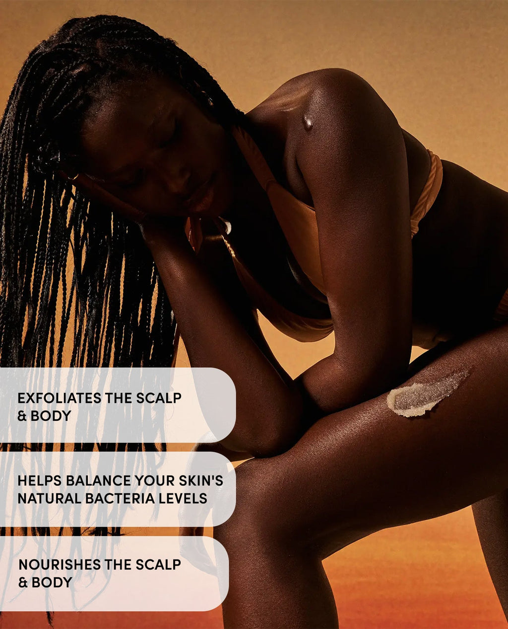OUAI Scalp & Body Scrub savybės