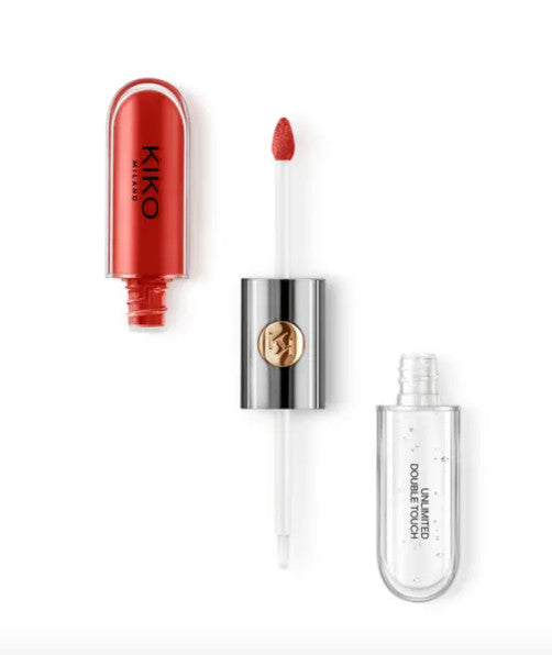 Kiko Milano dvipusis lūpų blizgis spalva 107 Cherry Red