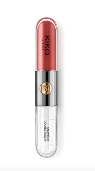 Kiko Milano dvipusis lūpų blizgis spalva 108 Satin Currant Red