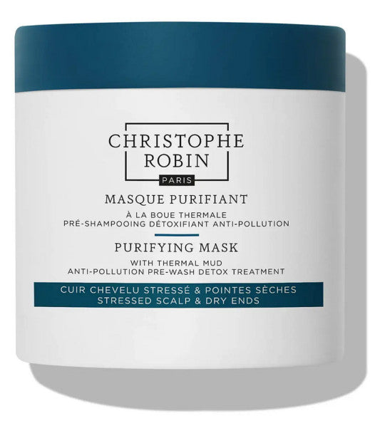 Christophe Robin valomoji plaukų kaukė su terminiu moliu, 40ml