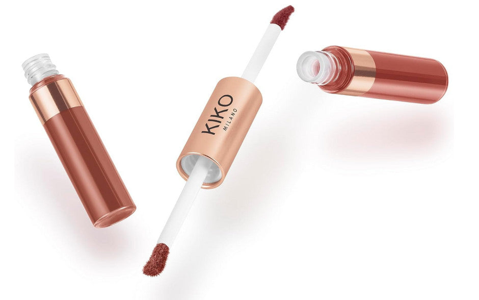 Kiko Milano skysti lūpų dažai su dviguba matine ir blizgia spalva, atspalvis 04