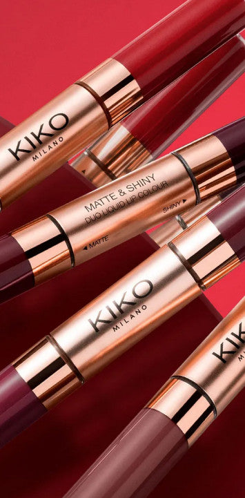 Kiko Milano skysti lūpų dažai su dviguba matine ir blizgia spalva, atspalvis 04