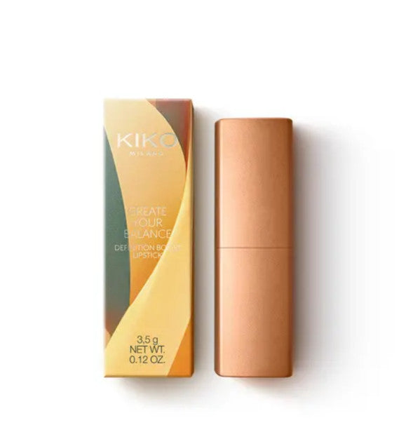 Prabangūs kreminiai matinės spalvos ilgai išliekantys lūpų dažai Kiko Milano Create Your Balance, atspalvis 01