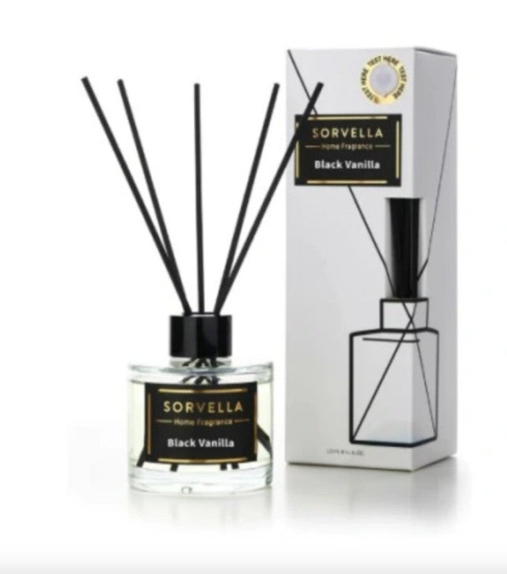 Sorvella namų kvapai su lazdelėmis, Black Vanilla aromatas, 120 ml
