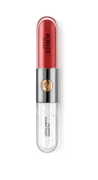 Kiko Milano dvipusis lūpų blizgis spalva 106 Satin Ruby Red