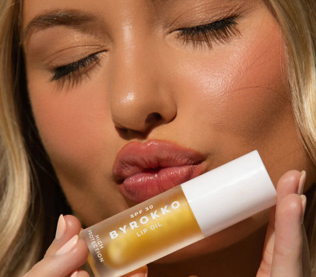 Byrokko Shine Brown prabangus drėkinantis lūpų aliejus su SPF30