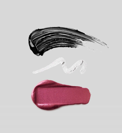 Kiko Milano Snow-Kissed Holiday makiažo dovanų rinkinys: apimties suteikiantis tušas, matiniai arba žvilgantys lūpų dažai ir akių šešėlių pieštukas