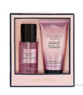 Victoria's Secret rinkinys: Velvet Petals mini kūno dulksna ir mini kūno losjonas, 2x 75 ml