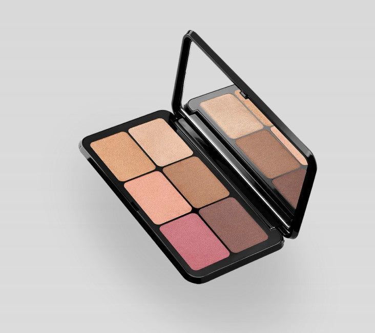 Kiko Milano Irresistible total look veido paletė su 2 bronzantais, 2 skaistalais ir 2 highlighteriais, atspalvis 02