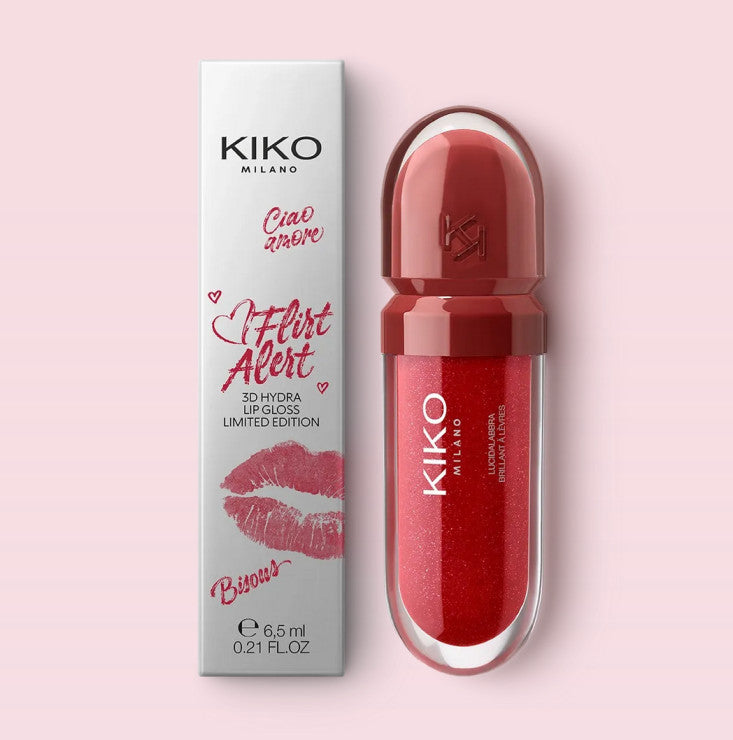 Kiko Milano 3D Hydra Flirt Alert riboto leidimo drėkinantis lūpų blizgis, spalva 02 Slay Berry