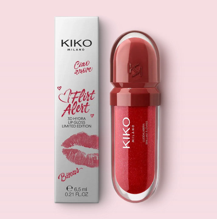 Kiko Milano 3D Hydra Flirt Alert riboto leidimo drėkinantis lūpų blizgis, spalva 02 Slay Berry