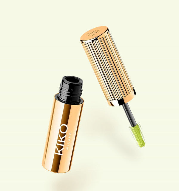 Kiko Milano Juicy Fizz apimtį suteikiantis spalvotas blakstienų tušas, atspalvis 01 Just in Lime