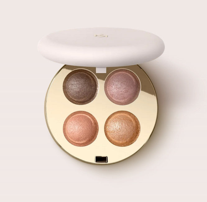Kiko Milano „Hug Couture Bouncy Mates“ 4 spalvų akių šešėlių paletė, atspalvis 01