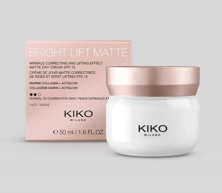 Kiko Milano dieninis kremas su jūriniu kolagenu - matinis efektas ir stangrinamasis poveikis – SPF 15
