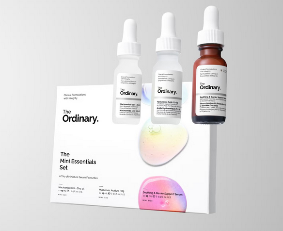 The Ordinary skaistinantis ir odos barjerą atkuriantis rinkinys, 30 ml „The Mini Essentials Set"