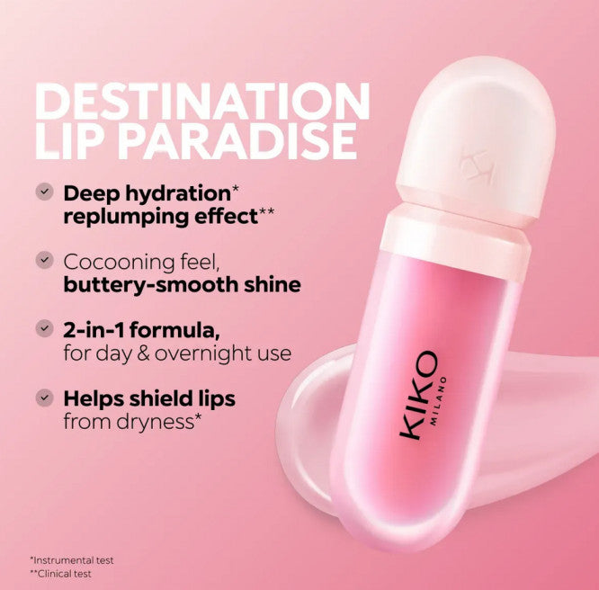 Kiko Milano „Kissable Lip Paradise“ drėkinamoji ir putlinamoji lūpų kaukė